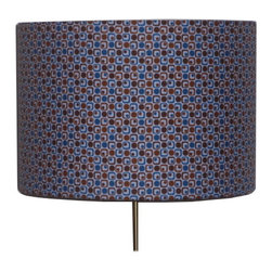 Retro Blue Brown Lampshade - Lamp Shades