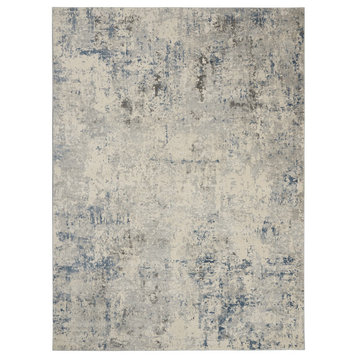 Nourison Rustic Textures 9'3" x 12'9" Ivory/Grey/Blue Modern Indoor Area Rug