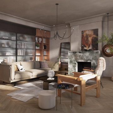 Living Room in Tribeca apartment, New York NY