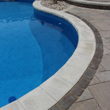 Swimming Pool Patio & Waterfall in Massapequa, NY