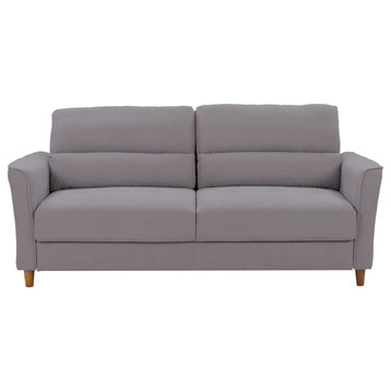 CorLiving Georgia Upholstered Three Seater Sofa, Light Grey
