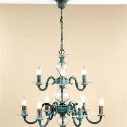 Lustrarte Lighting 362 Etrusca Nine Arm Chandelier - Chandeliers