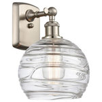 Innovations Lighting - Innovations Lighting 516-1W-SN-G1213-8 Deco Swirl, 1 Light Wall Sconce - Solid Brass 1 Degree Adjustable SwivelsSolidDeco Swirl 1 Light W Brushed Satin NickelUL: Suitable for damp locations Energy Star Qualified: n/a ADA Certified: n/a  *Number of Lights: 1-*Wattage:100w Medium Base bulb(s) *Bulb Included:No *Bulb Type:Medium Base *Finish Type:Brushed Satin Nickel