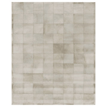 Natural Hide Cowhide White Area Rug, 5'x8'
