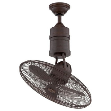 Bellows III 21" Ceiling Fan, Aged Bronze Textured With Aged Bronze Blades