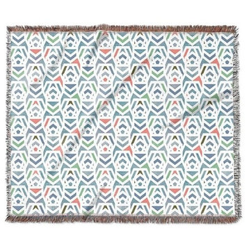 "Geometric Pastel" Woven Blanket 60"x50"