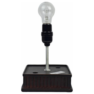 18" Tiffany Style Jeweled Dark Brown Base Table Lamp