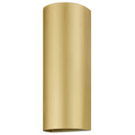 Livex Lighting - Bond 1 Light Satin Gold Outdoor/Indoor  ADA Large Sconce - The bond outdoor wall sconce is made from hand crafted stainless steel with a satin gold finish and features a half cylinder shaped frame. This dark sky rated light can be used for outdoor or indoor purposes and can fit any decor style.