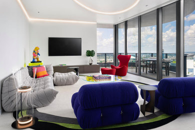 Inspiration for a mid-sized contemporary living room remodel in Miami