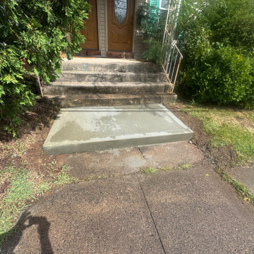 Concrete side walk