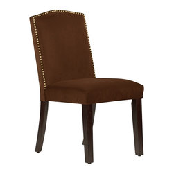 Universal Lighting and Decor - Calistoga Regal Chocolate Fabric Arched Dining Chair - Bar Stools And Counter Stools