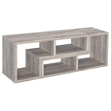 Convertable Bookcase And TV Console, Gray Driftwood