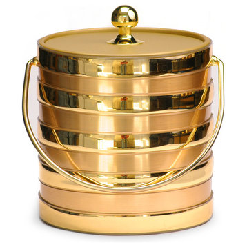 Barrel 3-Quart Ice Bucket, Gold