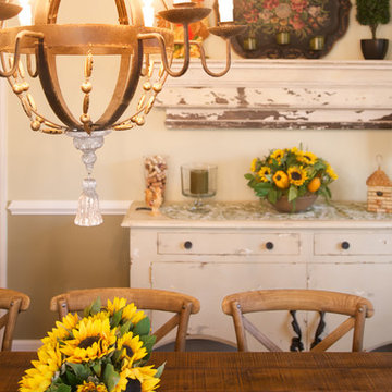 Vintage Meets Shabby Chic Dining Room Design