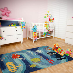 Ocean Life Rugs by Momeni in Blue - Rugs
