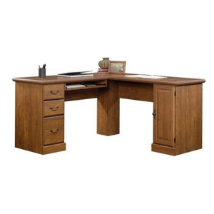 Sauder August Hill L Desk In Dover Oak Transitional Desks And