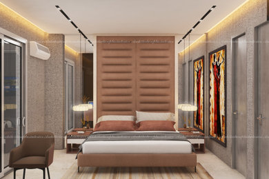 Example of a minimalist bedroom design in Delhi