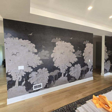 Wallpaper installation Living Room in Austin