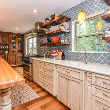 Houston Kitchen Redesign - Transitional Style With Antiques