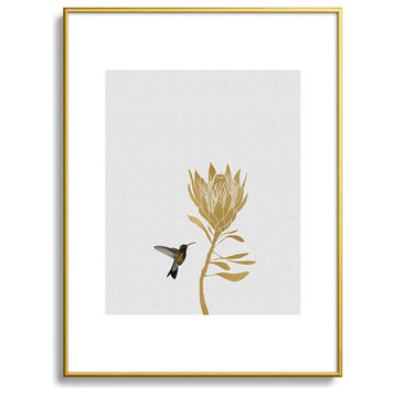 Orara Studio Hummingbird and Flower I Metal Framed Art Print
