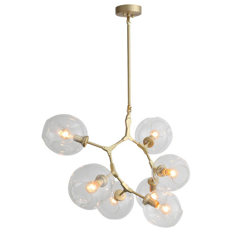 Fairfax 7 Light Chandelier in Brushed Brass