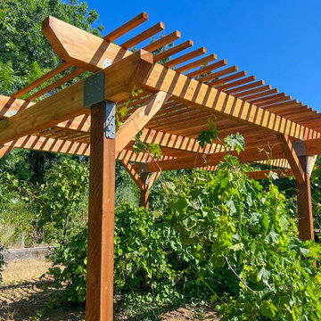 Redwood Smooth Pergola Build