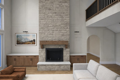 Example of a trendy living room design in Other