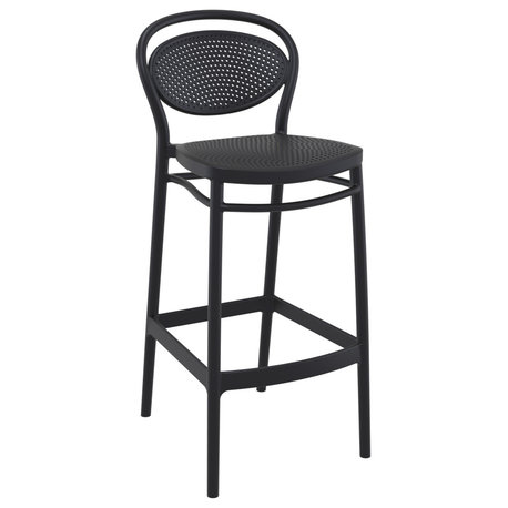 Marcel Bar Stool, Set of 2, Black