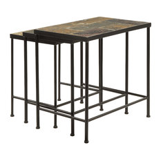 50 Most Por Stone Top Side Tables And End For 2018 Houzz 4d Concepts 3 Piece Nesting Tables With Slate Tops Side And End