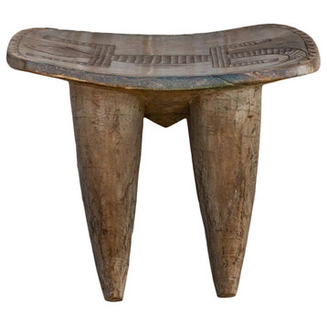 Rare Carved Lizard African Senufo Table
