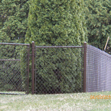 Brown Vinyl Coated Chain Link Fence Chesterfield Michigan 48047