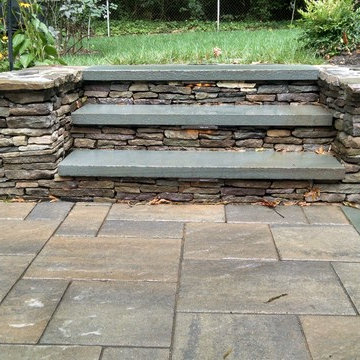 Alexandria Paver Patio, Stacked Stone Walls, & Steps