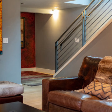 A High-Tech Basement Redesign Infused with Art and Innovation