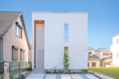 Idée de décoration pour une façade de maison.