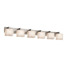 Clouds Modular 6-Light Bath Bar, Rectangle, Clouds Shade