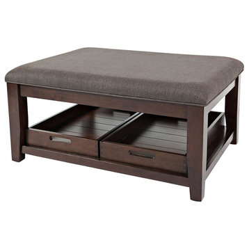 Twin Cities Ottoman Cocktail Table - Natural