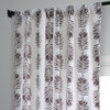 Sago Nut Brown Printed Cotton Curtain Single Panel, 50Wx84L