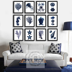 Seashells wall art for beach themed home decor - Products