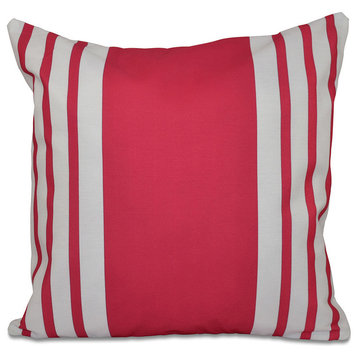 Big And Bold Stripe, Decorative Pillow, Fushia , 18"x18"