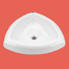 Countertop Triangle Vessel Bathroom Sink White Ceramic Sink