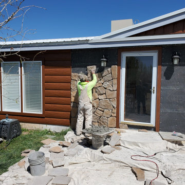 Western Cedar Steel Log Siding Install in Aztec, NM