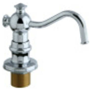 Kingston Brass Curved Nozzle Metal Soap Dispenser, Polished Chrome