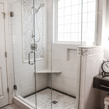 White and Black Bathroom