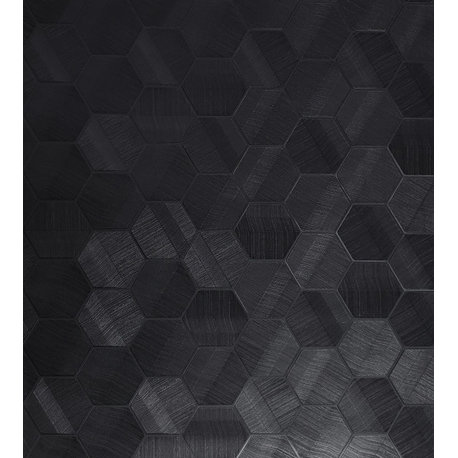 Lamborghini Hexagon Black textured Wallpaper 3D Geometric, 27 Inc X 33 Ft Roll