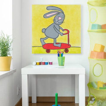 "Rabbit II" Painting Print on Wrapped Canvas