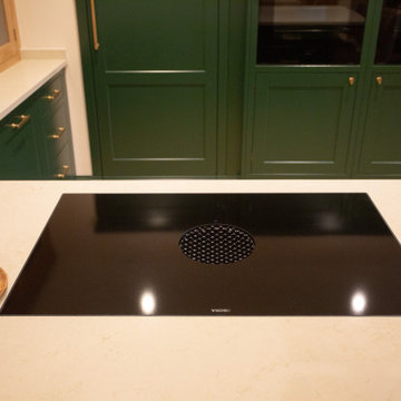 Bespoke modern Green and Gold Kitchen