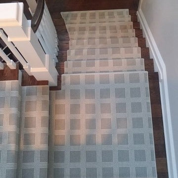 Custom Franklin Lakes Stair Case Woolston Plaid