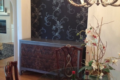 Example of an eclectic living room design in Other