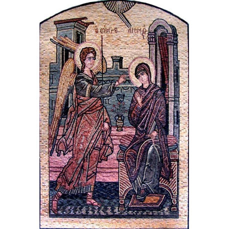 Semi Arch Shaped Icon Mosaic, 41"x64"