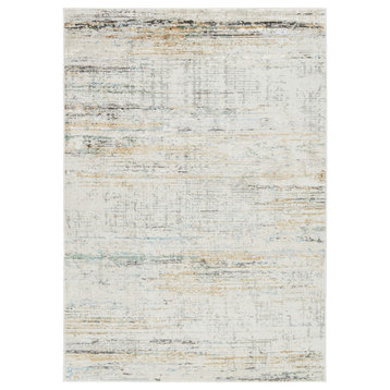 Vibe by Jaipur Living Mathis Abstract Ivory and Gold Area Rug 7'10"x10'
